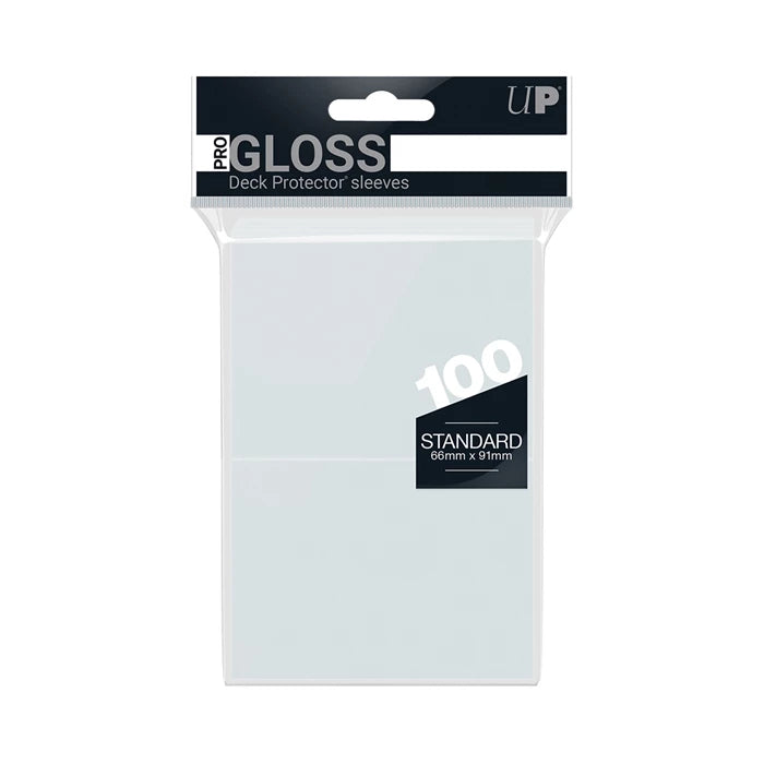 Ultra PRO Pro‑Gloss Deck Protector Sleeves – Weiss – 100 Stück – 66×91mm-EvoCardNest