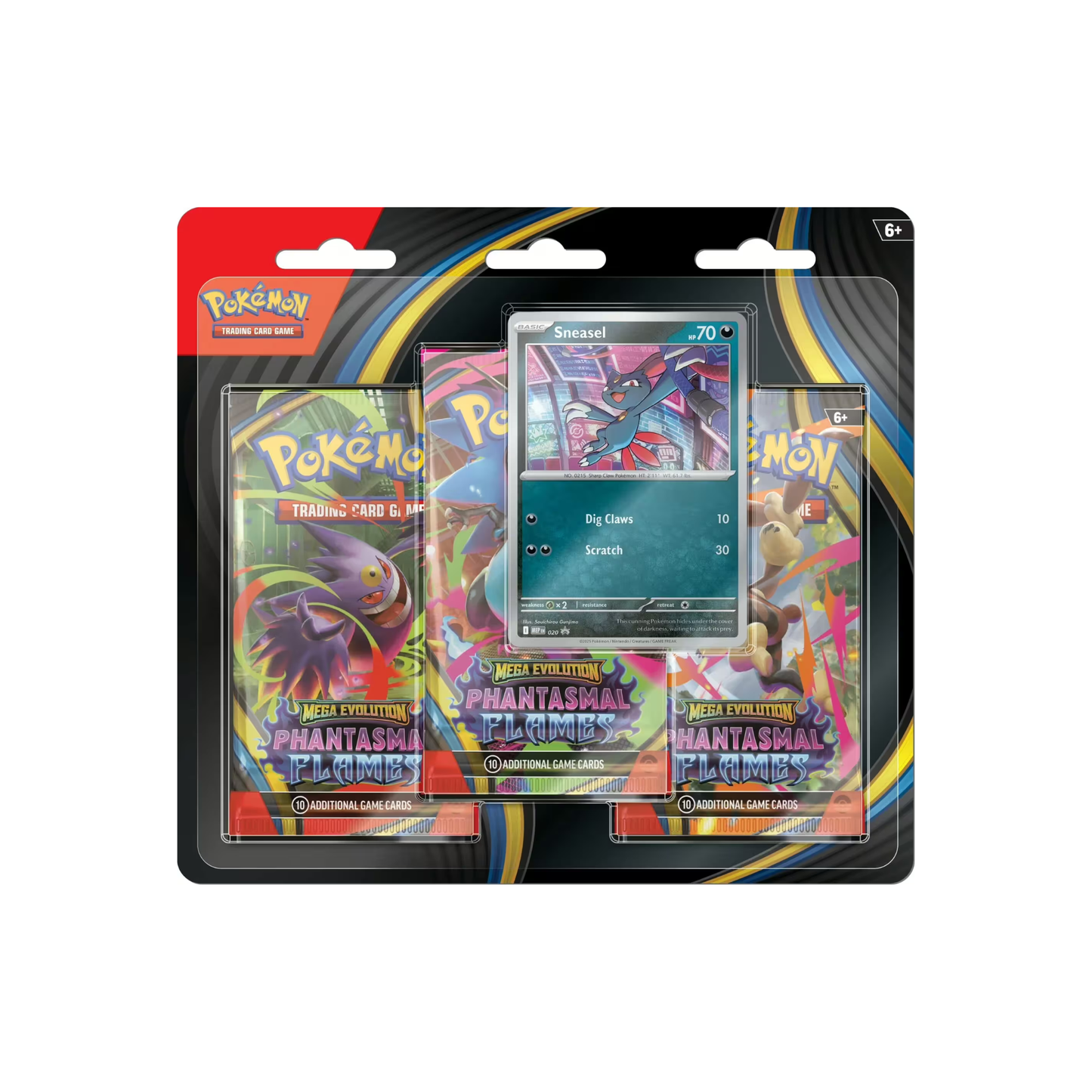 Pokémon TCG 3-Pack Blister – Phantasia Flames – Englisch – inkl. Promokarte-EvoCardNest