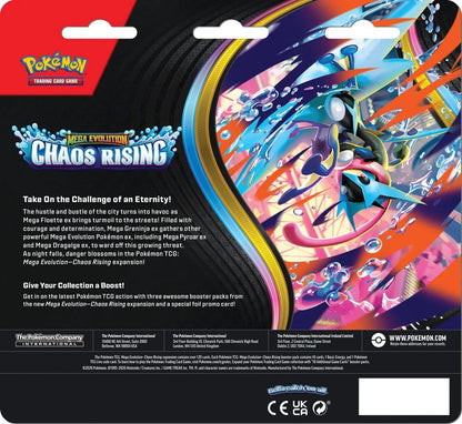 Pokémon TCG 3-Pack Blister Chaos Rising Englisch mit Promokarte