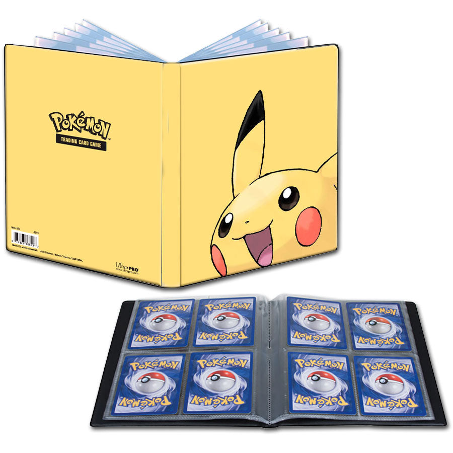 Pokémon Pikachu Sammelkartenalbum mit 4 Fächern – Sammelkartenordner für 80 Karten-EvoCardNest